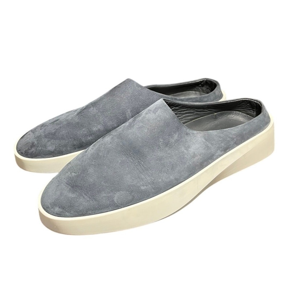 Wolf & Shepherd Cruise Suede Mule Shoes Mens 8‎ Womens 9.5 Navy Blue Slip On